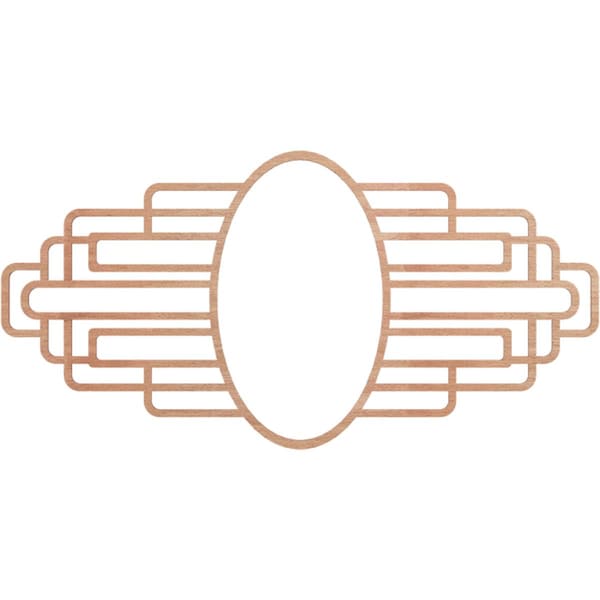 Ekena Millwork Elizabeth Wood Fretwork Prcd Ceiling Medallion, Cherry, 30"W x 15"H x 8 1/4"IW x 14 1/4"IH x 3/8"T CMWP30X15X0375EBCH - main